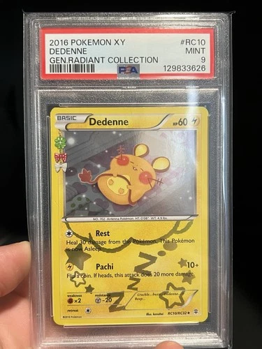 2016 Pokemon XY Generations Dedenne #RC10 Radiant Collection Mint PSA 9