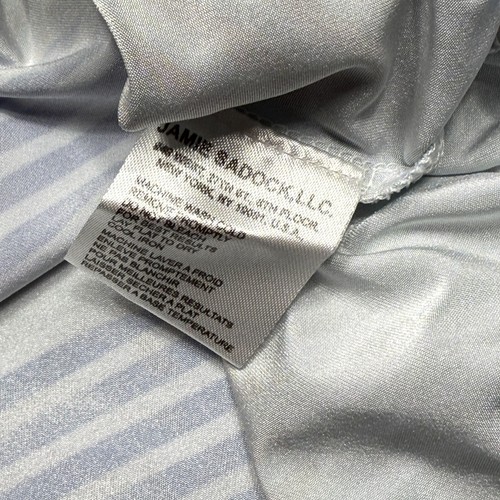 Jamie Sadock Top Womens Medium Blue Orange Abstract Stripe 1/4 Zip Golf Shirt - Picture 7 of 11