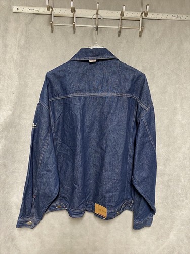 VTG FUBU Jean Jacket Men Sz 4XL Blue Denim Hip Hop Streetwear Spell Out Y2K 90s - Picture 5 of 10