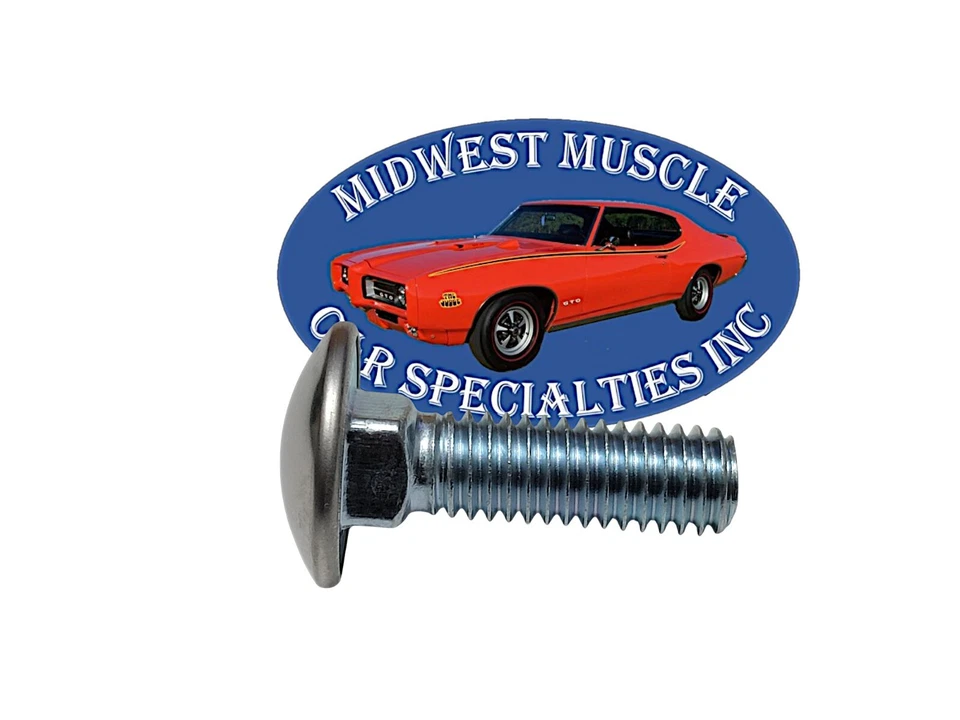 3/8-16x1-1/4" Stainless Capped Round Head Front Rear Bumper Bolts For Chrysler J - Image 2 of 4