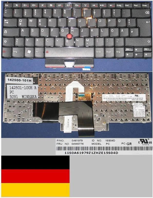 Clavier Qwertz Allemand LENOVO Thinkpad Edge E420 E420S E320 0A61979 04W0776 - Photo 1/1