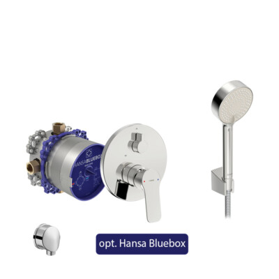 Hansa Basic Regendusche Unterputz Duschsystem Kopfbrause Bluebox Modern Duschset