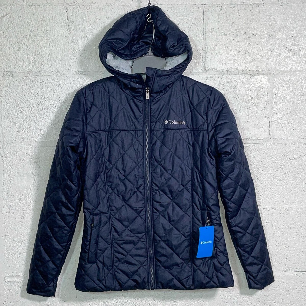 Columbia Copper Crest Hooded Fleece-Lined Jacket - Navy blue/grey