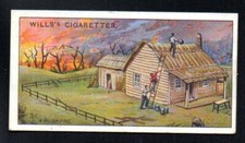 A BUSH FIRE 1925 WILLS CIGARETTES AUSTRALIAN OVERSEAS DOMINION #50 EX NO CREASE