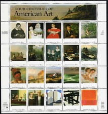 1998 US SC 3236 32c Four Centuries of American Art - Full Sheet of 20 - MNH