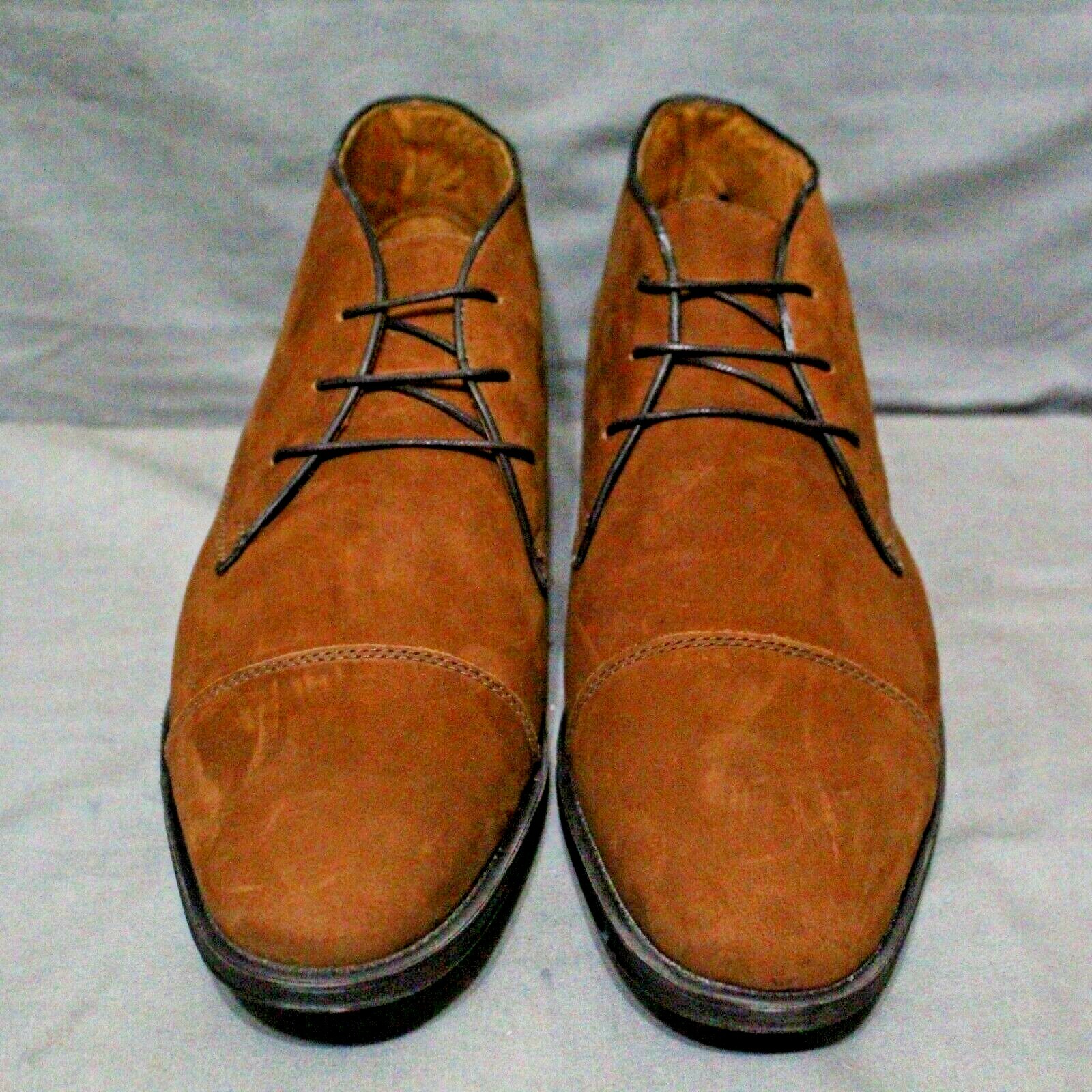 SAOLA DRIVER CLUB USA scarpa abito da uomo marrone con lacci in pelle KANSAS taglia 11 M nuove