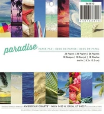 AMERICAN CRAFTS 6 X 6 PAPER PAD PARADISE 36 SHEETS