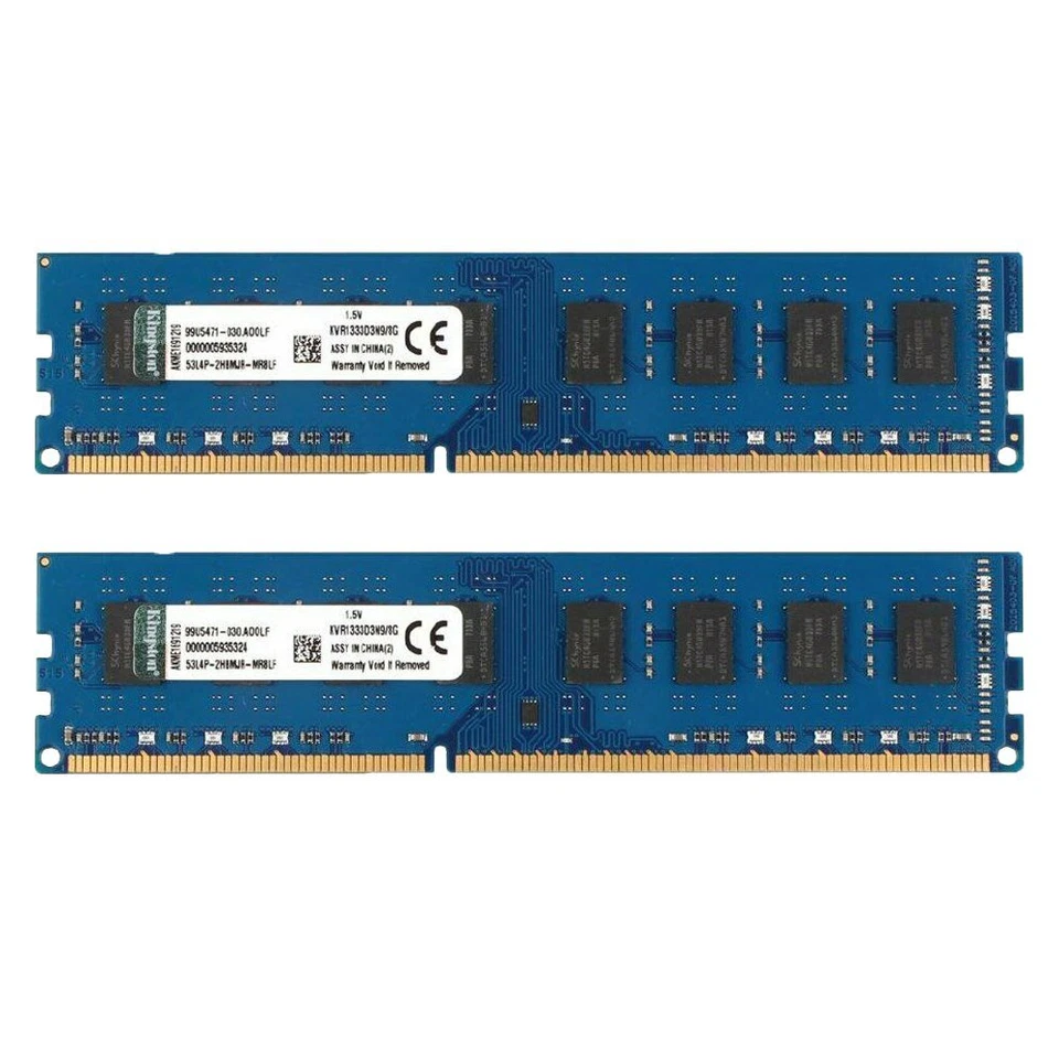 Kingston 16GB Kit 2x 8GB DDR3 1333Mhz PC3-10600U KVR1333D3N9/8G Desktop Memory - Image 2 of 4