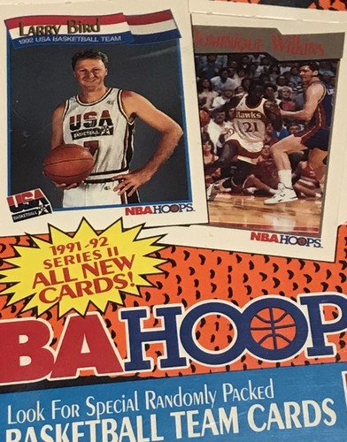 1991-92 NBA Hoops Series II 2 Basketball Box Team USA Cards Factory Sealed NEW - Picture 7 of 9