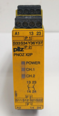 PILZ SAFETY RELAY PNOZ  X2P 24VACDC 2N/O 50/60 HZ 2 CHANNEL MONITORING FUNCTION