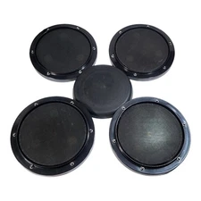 Lot 4x Hart Dynamics Mesh Drum Pad 8" & 1x Natural Rebounder Pad / Signal Cables