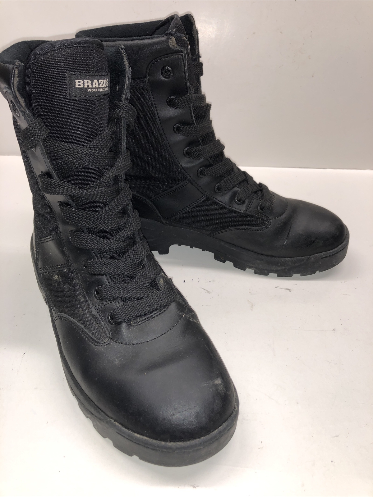 Brazos Work Force Series Women’s￼ Combat Boots Size 10 Oil And Slip Resistant￼ image 4
