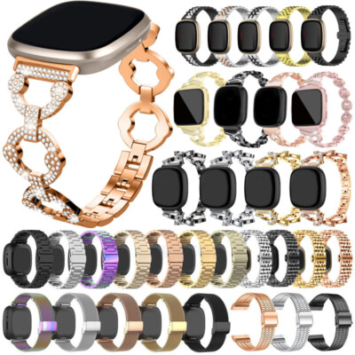 Milanese Edelstahl Metall Armband Für Fitbit Versa 4 3 Sense 2 1 Versa Lite SE