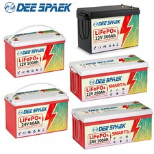 12V/24V/36V/48V 100Ah 200Ah 300Ah LiFePO4 Battery Lithium 10000 Cycles RV Solar