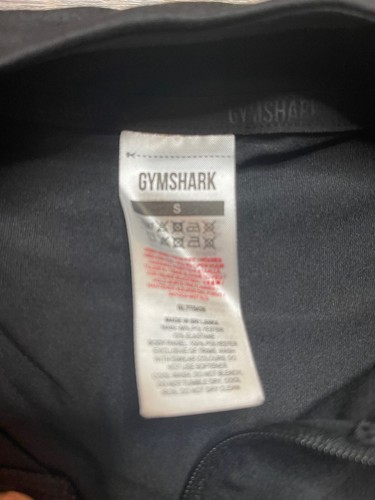 Gymshark Womens Small Long Sleeve Athletic Top Jacket 1/4 zip Black J4 - Picture 5 of 5