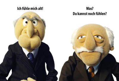 Blechschild 20x30 Muppets Waldorf & Statler Ich fühle mich alt - fun Spruch
