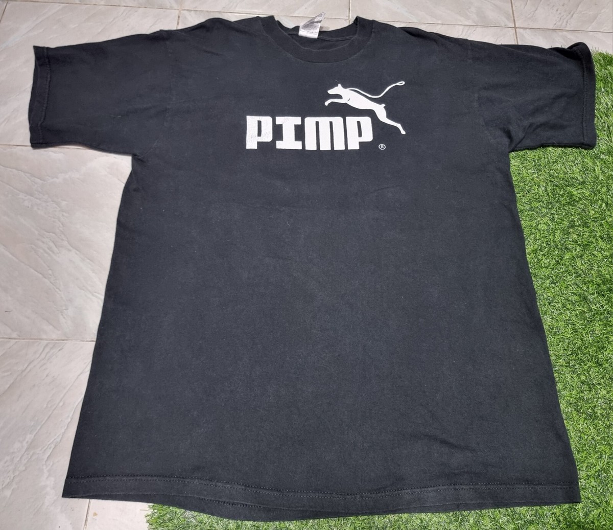 rare Vintage 90s Pimp Gear T Shirt Skate Grunge Hookups Hip-hop 