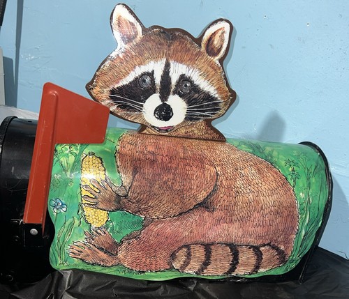 Raccoon Rural U.S. Mailbox 19”x7”x9” MFD. By Jackes-Evan Mfg. Co. St. Louis, Mo.