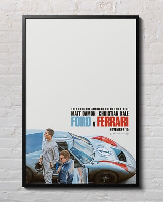 Ford v Ferrari 2019 Movie Poster 24''x36'' Glossy Unframed 19047