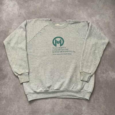 Vintage 80s USF Cancer Research Sweatshirt Size XL University South Florida 