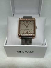 Nine West NW/2019 Women's Stainless Steel Mesh Analog Dial Quartz Watch YAY97