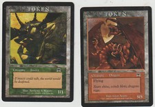 Set mit x2 Token/Token Insect+Dragon Player Reward - MAGIC MTG US EX-NM PROMO