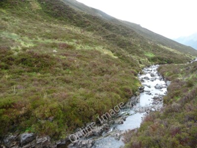 Photo 6x4 Allt a' Chruinn Carn-gorm The burn just before its course steep c2010