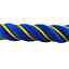 thumbnail 27  - Blue Softline Barrier Rope Wormed In Yellow C/W Cup End Fittings