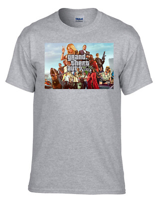 GTA V GTA 5 Grand Theft Auto 5 Rockstar San-Andreas Grau T-Shirt -289_Grau