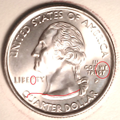 Hew Hampshire Quarter 2000P Die Crack; Die Chips; & Doubling Errors
