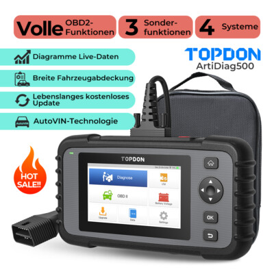 2025 TOPDON AD500 Profi KFZ OBD2 Diagnosegerät Scanner Fehler Auslesegerät WIFI