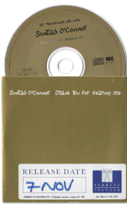 Sinead O' Connor - Thank You For Hearing Me - Scarce UK Promo CD (Nightingale)