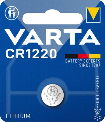 100 x Varta CR1220 lithium coin cell 3V 1 blister VCR1220, DL 1220, BR1220