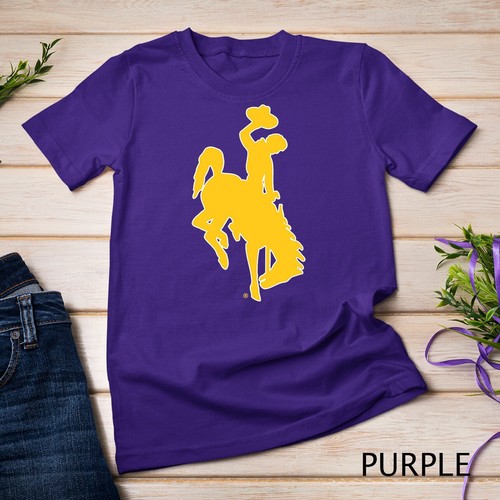 Mens Wyoming Cowboys Apparel Brown Cowboys Icon T-Shirt Unisex T-shirt - Picture 10 of 15