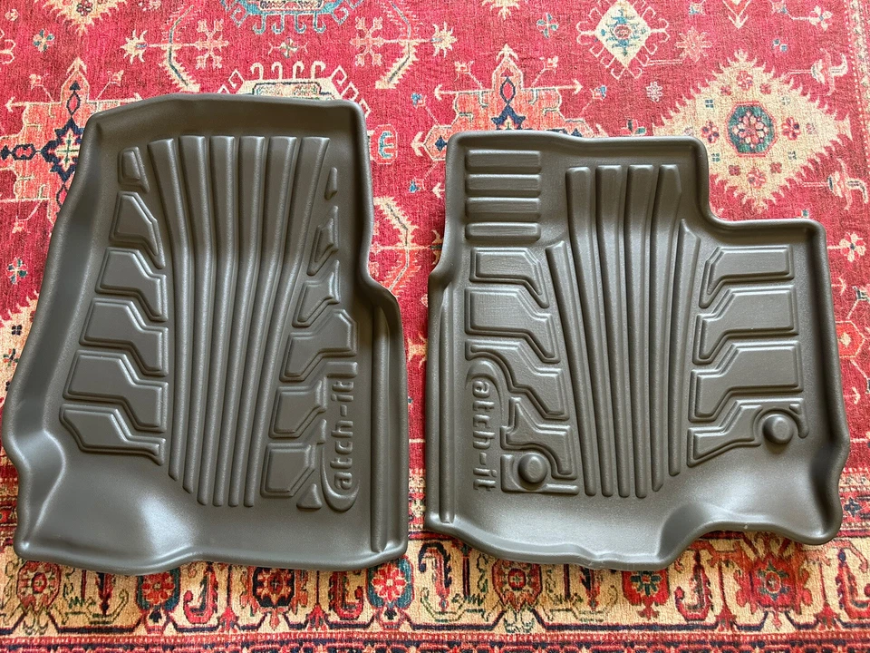 隆德灰色乙烯基前地板衬里垫适用于2017-2023福特F250 F350美国制造 — 第 2/4 张图片