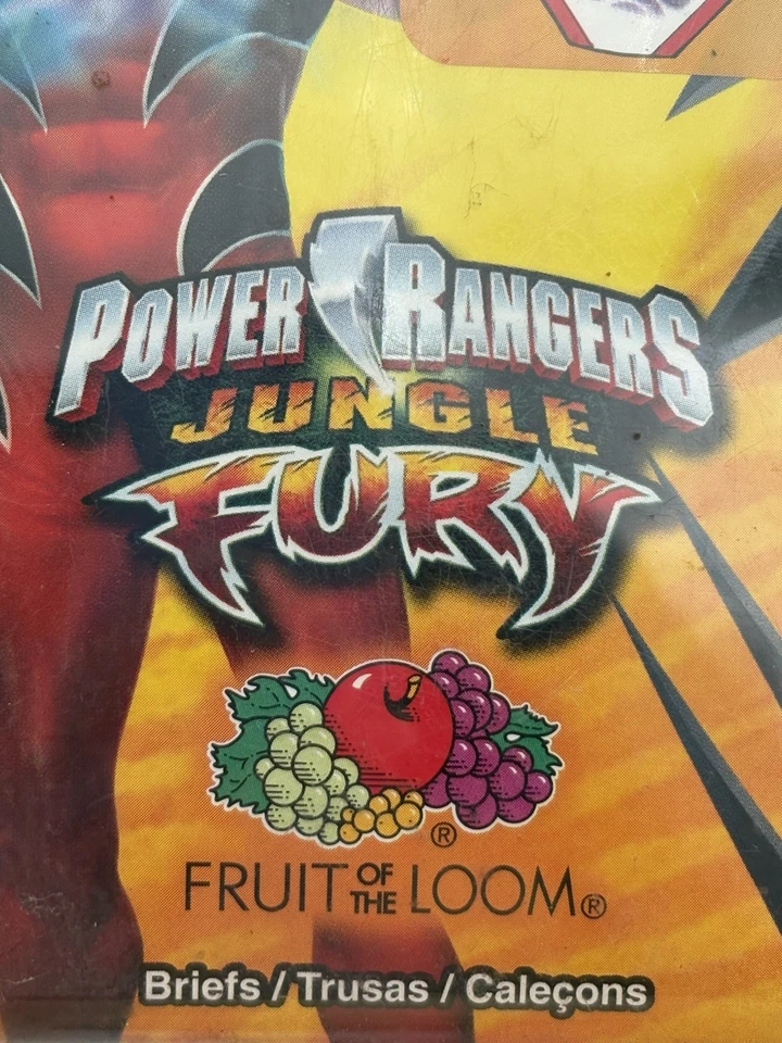 VTG 2007 Power Rangers Jungle Fury Boys Briefs Sz 8 FRUIT OF THE LOOM FUNPALS - Image 2 of 4