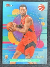Alijah Martin 2025-26 Topps Finest Uncommon Sky Blue Refractor Base RC /250 #129