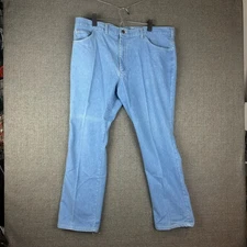 Lee Jeans Light Blue Denim Pants Casual Classic Relaxed Fit Men's