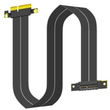 GLOTRENDS 600mm PCIe 3.0 X4 Riser Cable for M.2, WiFi, Firewire, 600mm, Black