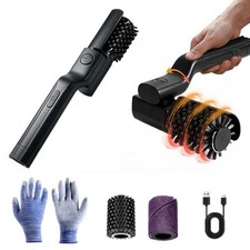 Cordless Ceramic Rotating Curling Brush 1.25 in, 3 Heat, Black Travel