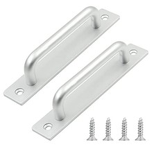Jiozermi Sliding Barn Door Handle, 5.9 Inch, Silver, 2 Pack 5.9 Inches