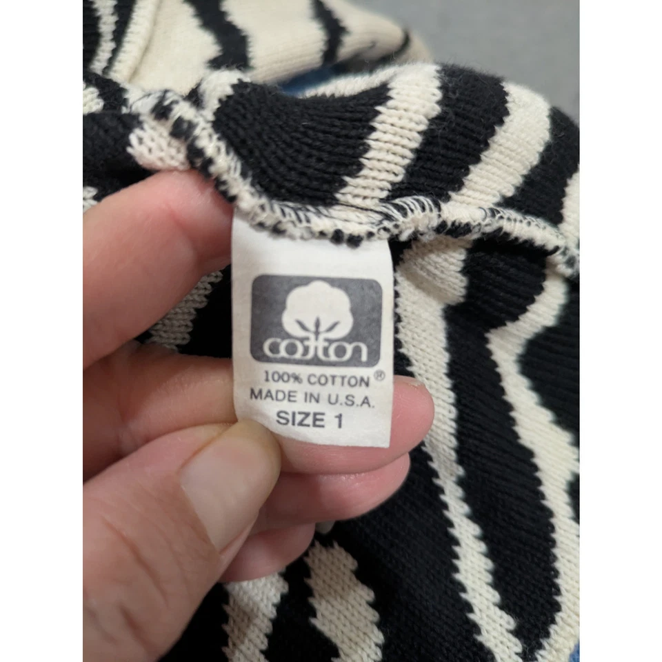 Falda Lápiz Joan Vass Mujer Talla 1 Algodón Tejido Estampado Cebra Hecha en EE. UU. Negra Blanca Foto 4 de 4