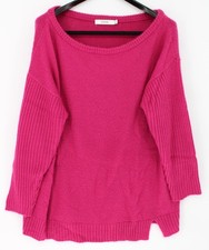 JustFab Sweater Tunic Womens 1X Pink Boat Nec...