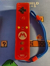 Nintendo Wii Motion Plus Remote Wiimote Controller OEM Mario Limited Edition Red