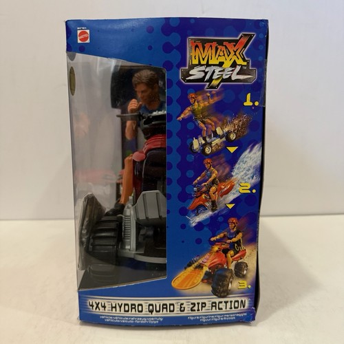 Max Steel 4 X 4 Hydro Quad & Zip Action RARE New In Box | eBay