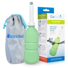 Brondell GoSpa GS-70 Portable Peri Bottle, 400ml Handheld Bidet with Mint
