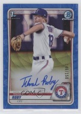 2020 Bowman Draft Chrome Picks Blue Wave Refractor 146/150 Tekoah Roby Auto nd3