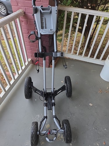 Sun Mountain Micro Cart 4-Wheel Collapsible Golf Bag Push Pull Cart