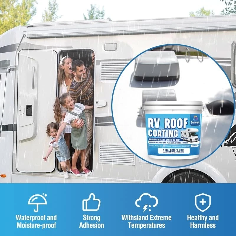 RV Roof Sealant RV Roof Coating RV Roof Sealant，Solar Reflective  White 1 Gallon - Image 2 of 4