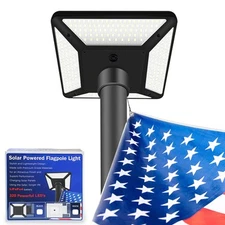 Flag Pole Light Solar Powered 2835 Lumen, Solar Flagpole Light 320 Brightest ...